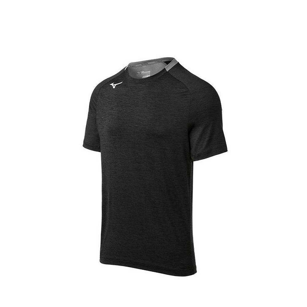 Mizuno Men's Alpha Short Sleeve T-Shirts Black (530050-JVU)